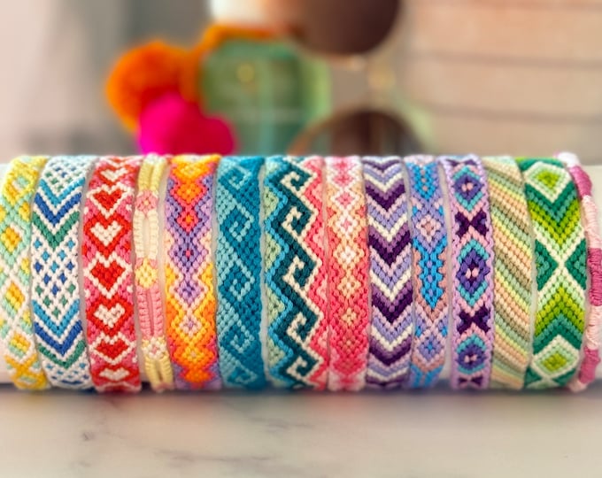 Custom Friendship Bracelets | Embroidery Thread Bracelets | Personalized Creative Gift | Handwoven Braided Jewelry| Best Seller