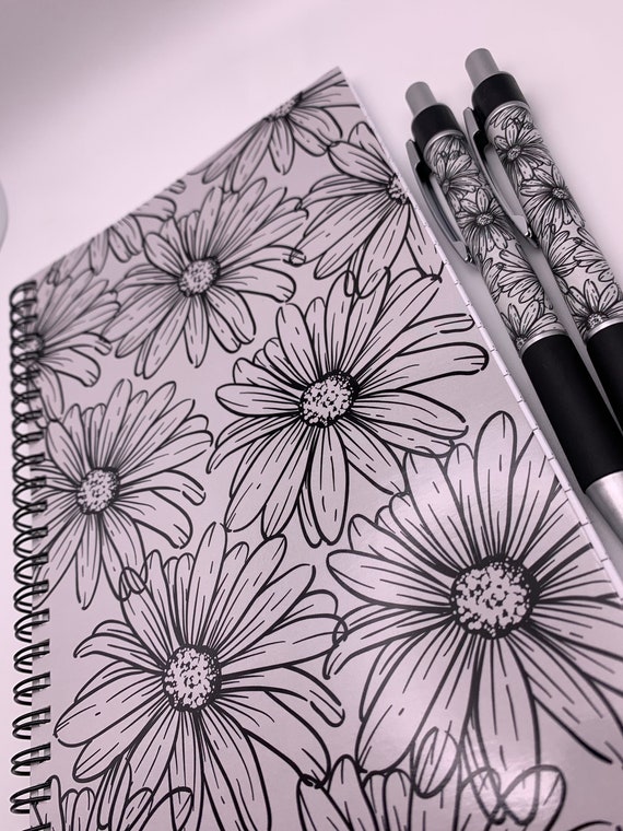Line Flower Notebook | Stationery Journal | Lined Journal | Ready to Ship | Stationery
