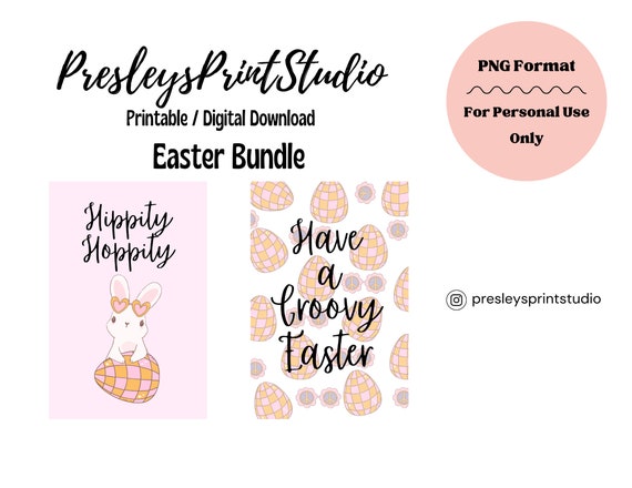 Easter Bundle | Printable Cards | Easter Aesthetic | Digital Download | Bundles