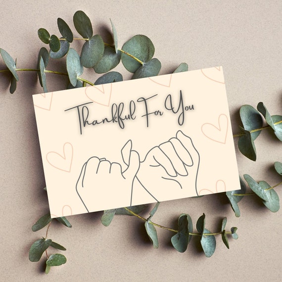 Thankful for You | Digital Download | Friendship Card | Card for Best Friend | Printable Card