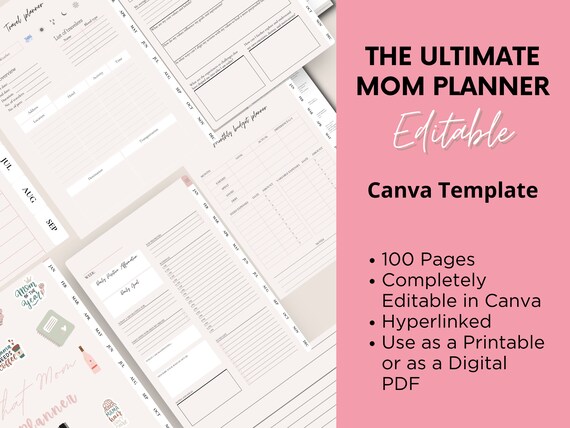 Ultimate Mom Planner | Motherhood | Organization | Planner for Mom | Aesthetic Planners
