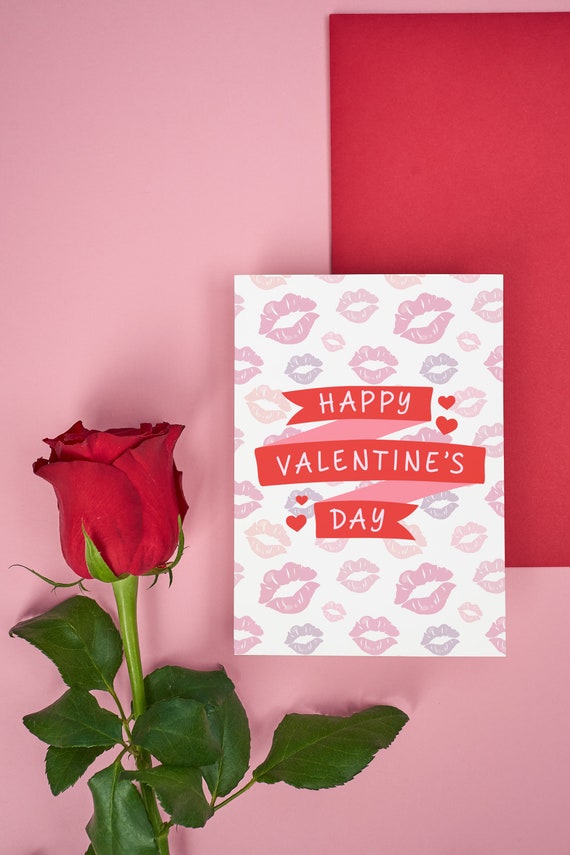 Valentines Kisses Card | Printable Card | Cute Cards | Holidays | Valentines Day | Valentines Printable