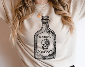 Halloween Sweatshirt Vintage, Womens Halloween Sweatshirt, ManEater Shirt, Witch, Vintage T Shirt, Halloween Costume, Spooky, Spooky Season
