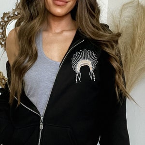 Native Tribal Zip Up Hoodie