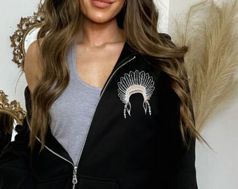 Native Tribal Zip Up Hoodie