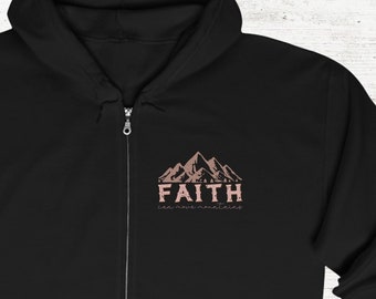 Bluza z kapturem Faith Over Fear, bluza z kapturem, estetyczna bluza z kapturem, bluza z motywem biblijnym, bluza z motywem biblijnym, prezent chrześcijański, sweter z motywem Jezusa