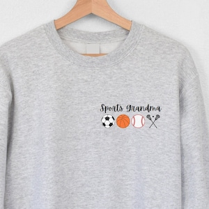 Sports Grandma Sweatshirt, Personalized Sport Sweatshirt, Football Aunt, Soccer, Volleyball, Customized with Names, Family Sport Sweatshirt