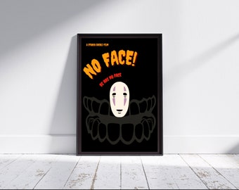 Spirited Away No Face Pulp Horror Poster