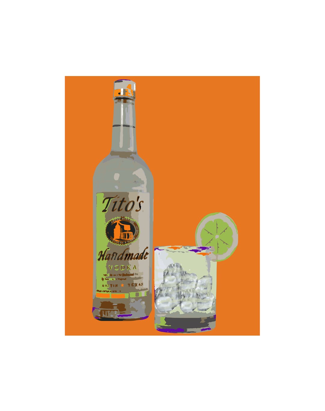 Tito's Vodka and Soda Pop Art Digital Art Download Etsy