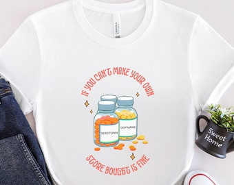 Maglietta con serotonina e dopamina acquistata in negozio, maglietta divertente da farmacia, maglietta sulla neurodiversità, regali per farmacisti, regalo per ADHD, consapevolezza sull'ADHD