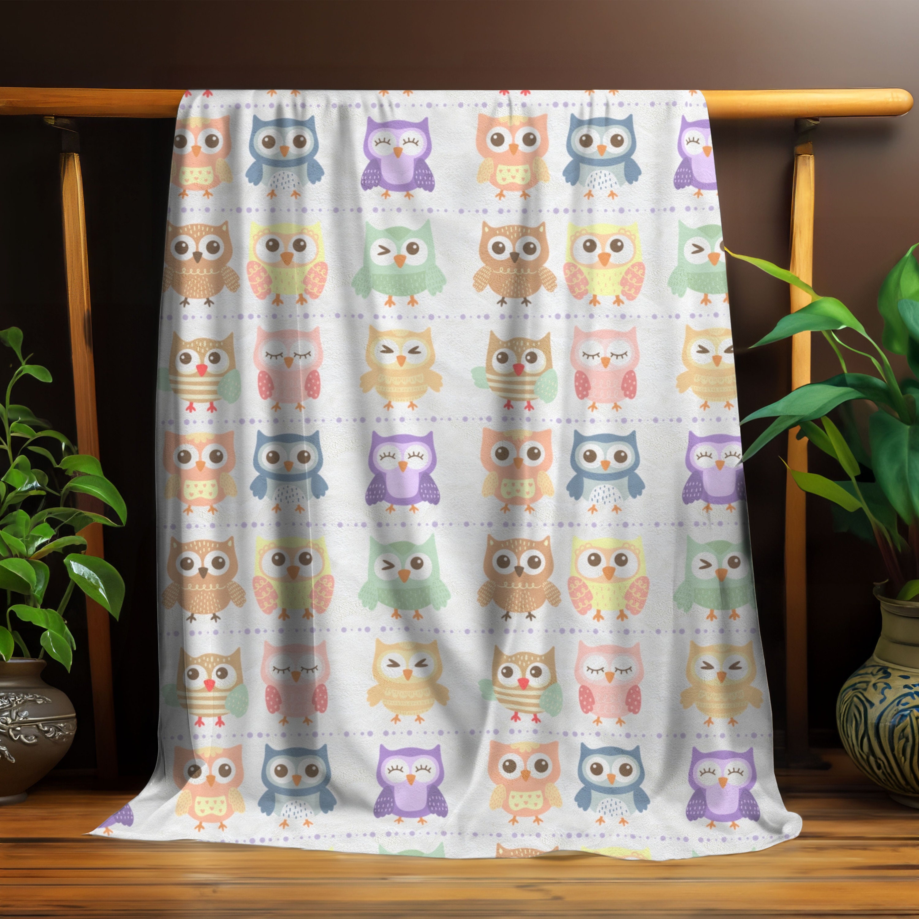 I Give a Hoot Owl Blankets | Owl Lovers Teacher Gift | 30x40 50x60 60x80 Blanket | Classroom Decor |