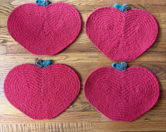 Vintage Braided Red Apple Placemats