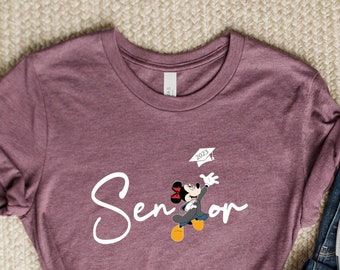 Maglietta di laurea Minnie Senior 2025, maglietta Disney Classe 2025 Minnie, maglietta di Minnie Mouse per la cerimonia di laurea, magliette regalo di laurea