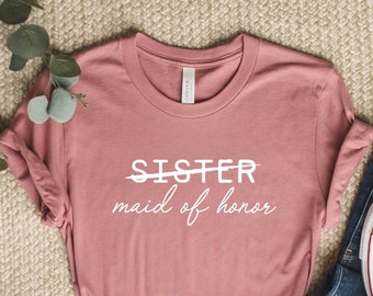 Shirt zus bruidsmeisje: T-shirt vrijgezellenfeest