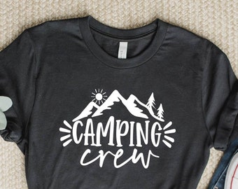 Camping Crew Shirt: Happy Camper Hiking Adventure Tee