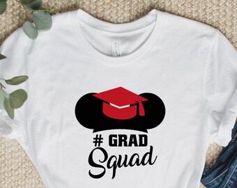 Disney Grad Squad Shirts, Class of 2025, Senior t-shirt, COLLAGE LIFE, Gift for Senior, Disney Graduation Trip Shirts, Mickey Graduate Shirt