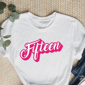 15th Birthday Shirt Retro Birthday Girl, 15th Birthday Gift, Fifteen Birthday Girl, 15th Birthday Girl, 15th Birthday Party Kids Cute Groovy