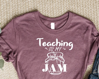 L'enseignement, c'est ma confiture, chemise de prof, cadeau de remerciement pour enseignant, chemise de professeur de maternelle, chemise de professeur drôle, cadeau pour chemise de professeur