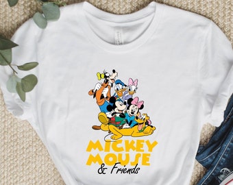 Camiseta de Mickey Mouse Friends, camiseta de Disney Friends, camiseta familiar de Disney, camiseta de Mickey Mouse, camiseta de Disney, camiseta de Disney Pixar, camiseta infantil de Disney