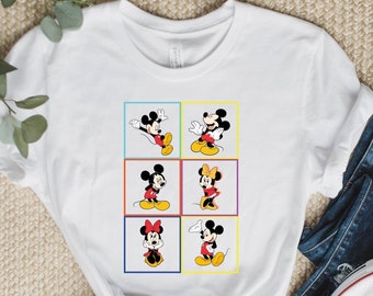 Camiseta vintage de Mickey y Minnie, regalo para parejas, camiseta encantadora, viaje mágico, Mickey Mouse animado, camiseta de viaje a Disney, camiseta personalizada.