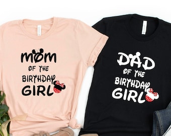 Camiseta de cumpleaños de Disney, camiseta personalizada para la cumpleañera, papá de la cumpleañera, mamá de la cumpleañera, camiseta de cumpleaños familiar, camiseta familiar a juego