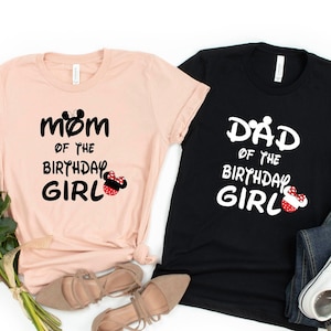 Maglietta di compleanno Disney, maglietta personalizzata per festeggiata, papà del compleanno, mamma della festeggiata, maglietta di compleanno per la famiglia, maglietta coordinata per la famiglia