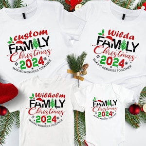 Custom Family Christmas 2025 Making Memories Together Shirt, Custom Family Matching Christmas Tshirt, Making Memories Christmas Family Shirt