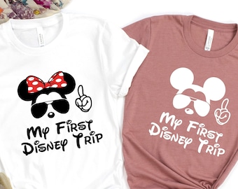 My First Disney Trip Mickey-Minnie Shirt, Disney Shirt, Disney Trip Shirt, Disney Vacation Shirt, Family Matching Tee, My First Disney Trip.