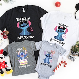 Lilo and Stitch Birthday Boy-Girl Shirts, Lilo and Stitch Family Matching Birthday Shirts, Birthday Shirts for Lilo and Stitch Party Theme.