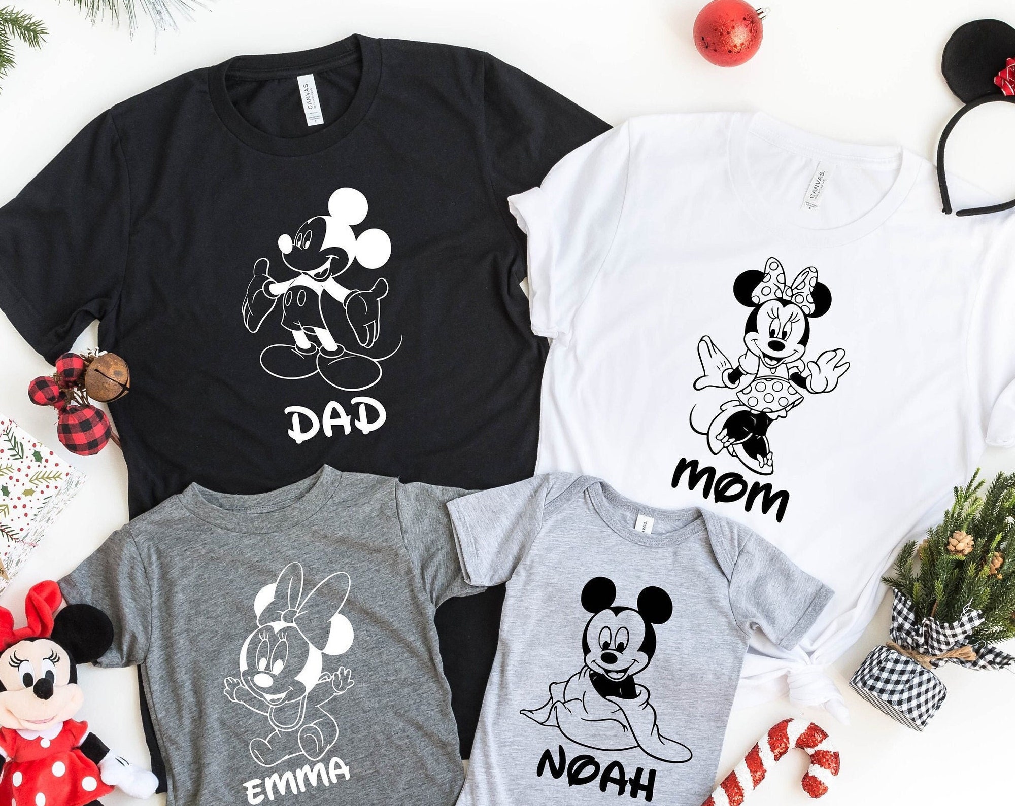 Family Disney Shirt, Customized Shirt, Mom Dad Emma Noah,