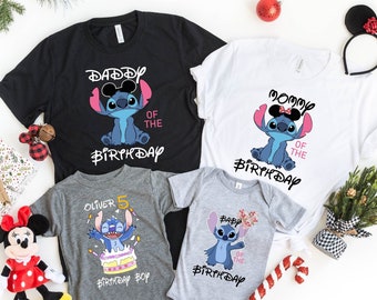 Lilo and Stitch Birthday Shirts: Family Matching Party Theme