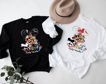 2025 Custom Name Disney Family Vacation Mickey Minnie Sweatshirt, Disney Family Matching Gift,Personalized Disney Trip, Disneyworld Matching