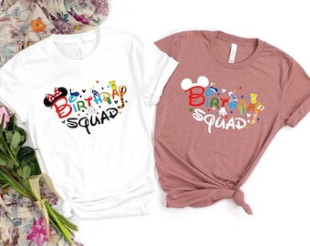 Disney Birthday Squad Shirt, Minnie Mickey Birthday Shirt, Custom Disney Birthday Shirt, Matching Birthday Family Shirt, Disney Castle Shirt