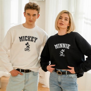 Minnie Mickey Matching Sweatshirt, Couple Disney Sweatshirt, Matching Sweatshirt, Disneyland Apparel, Gift Idea For Couples, Couple Sweater