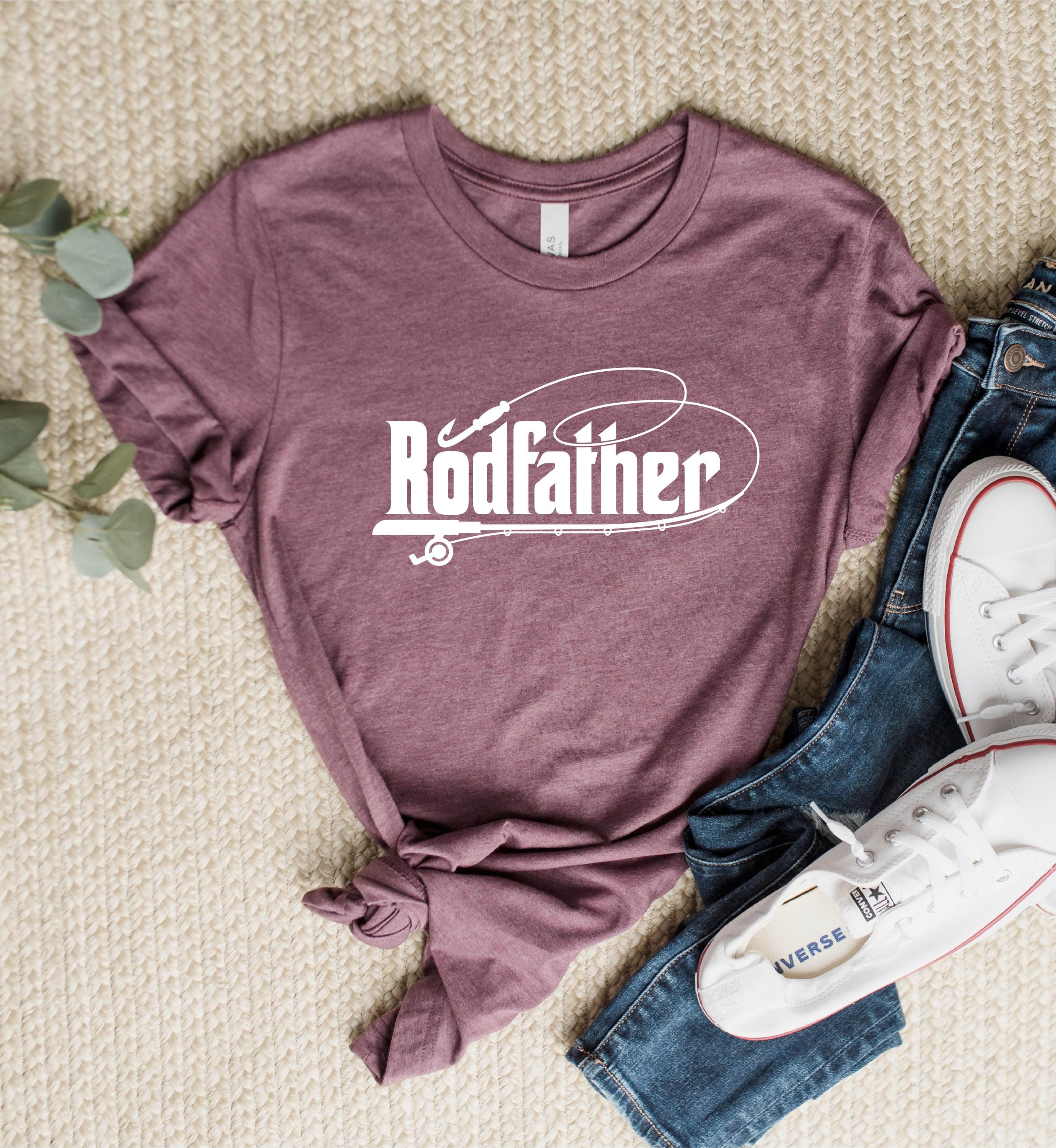 The Rodfather Shirt, Gift for Fathers Day Tee, Fisherman Tee, Funny Fishing Shirt, Dad Fishing Shirt, Fisher Shirt Gifts, Godfather Shirt