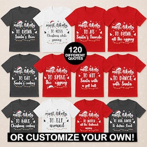 120 Quotes Most Likely To Christmas 2025 Shirt, Xmas Long Sleeve,Holiday Pajamas,Matching Christmas,Family Christmas Gift,Christmas Cruise