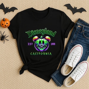 Halloween Disneyland T-Shirt, Disneyland California Shirt, Disney Halloween Shirt, Disneyland Halloween Est. 1955, Disney Mickey Ghost Shirt