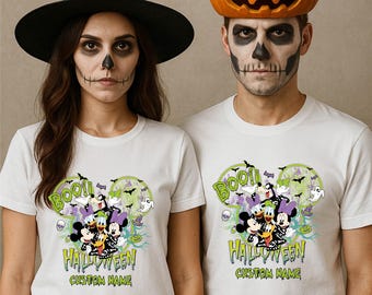 Anpassad Disney Halloween 2026-tröja, Boo Disney Halloween 2026-tröjor, Halloween-namntröja, Disney-familj Halloween-tröja, Disney-resetröja