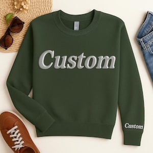 Sweat-shirt à capuche personnalisé en relief, lettrage 3D tendance, pull à capuche personnalisé avec texte en relief, cadeau prénom personnalisé, pull confortable unique