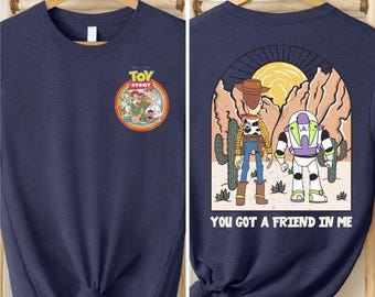 Toy Story Shirt, Woody Buzz Front & Back Design