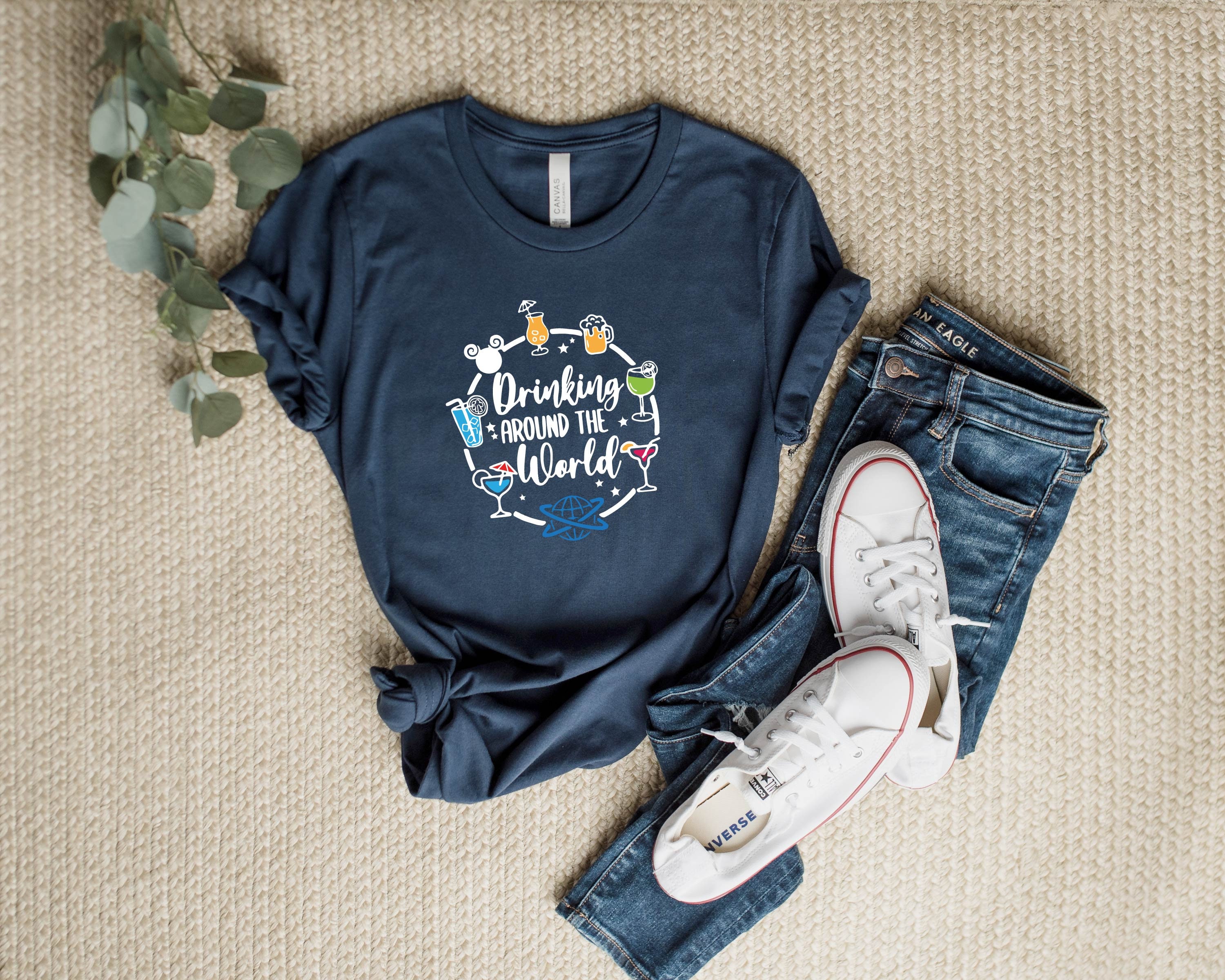 Discover Drinking Around The World Disney Family und Pärchen T-Shirt