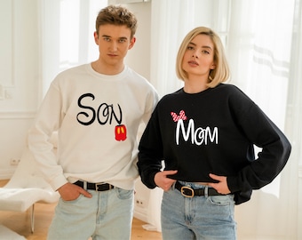 Disney moeder zoon sweater, aangepaste Disney familie vakantie sweatshirt, Disney reis sweater, Disney familie sweater, Disney bijpassende trui
