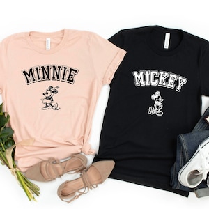 Vintage Mickey and Minnie Shirt, Mickey Sketch, Minnie Sketch, Vintage Mickey Minnie, Disney Family Vacation, Disney Kids shirt, Disneyworld