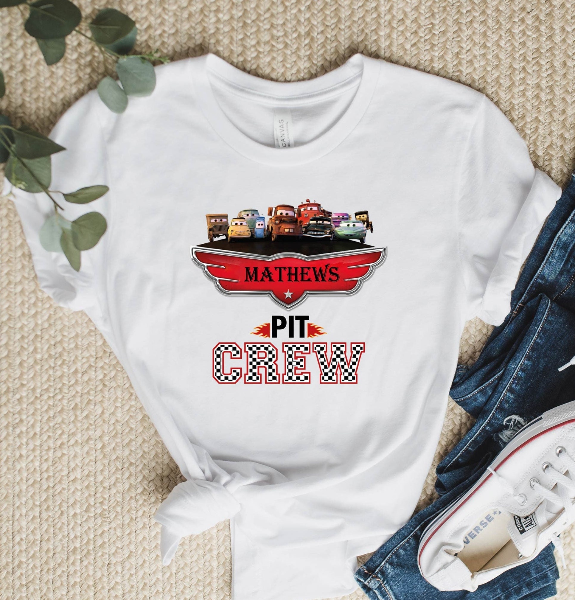 Discover Disney Cars McQueen Pit Crew T-Shirt
