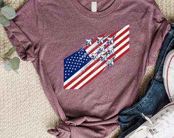 USA 250 Years Shirt, Patriotic Jet Fighter Tee, America 1776–2026 Shirt, Independence Day Graphic T-Shirt, USA Anniversary Tee