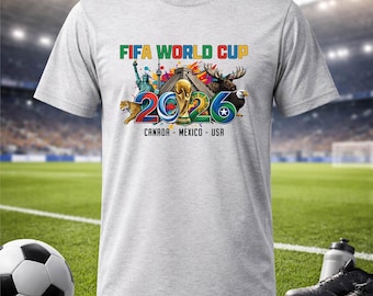 World Cup 2026 Shirt, Family Matching T-shirt, Canada Mexico USA Tee, Football Fan Gift