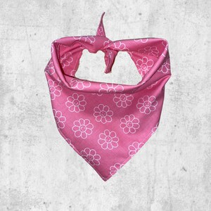 Pink flowers floral spring easter dog bandana