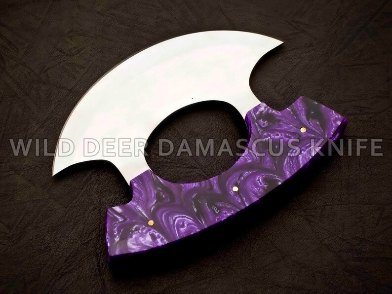 Personalized D2 and Damascus Set of 30 Chef Kitchen Ulu Knife Heavy