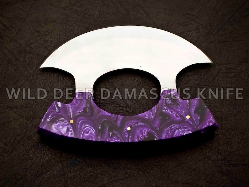 Personalized D2 and Damascus Set of 30 Chef Kitchen Ulu Knife Heavy