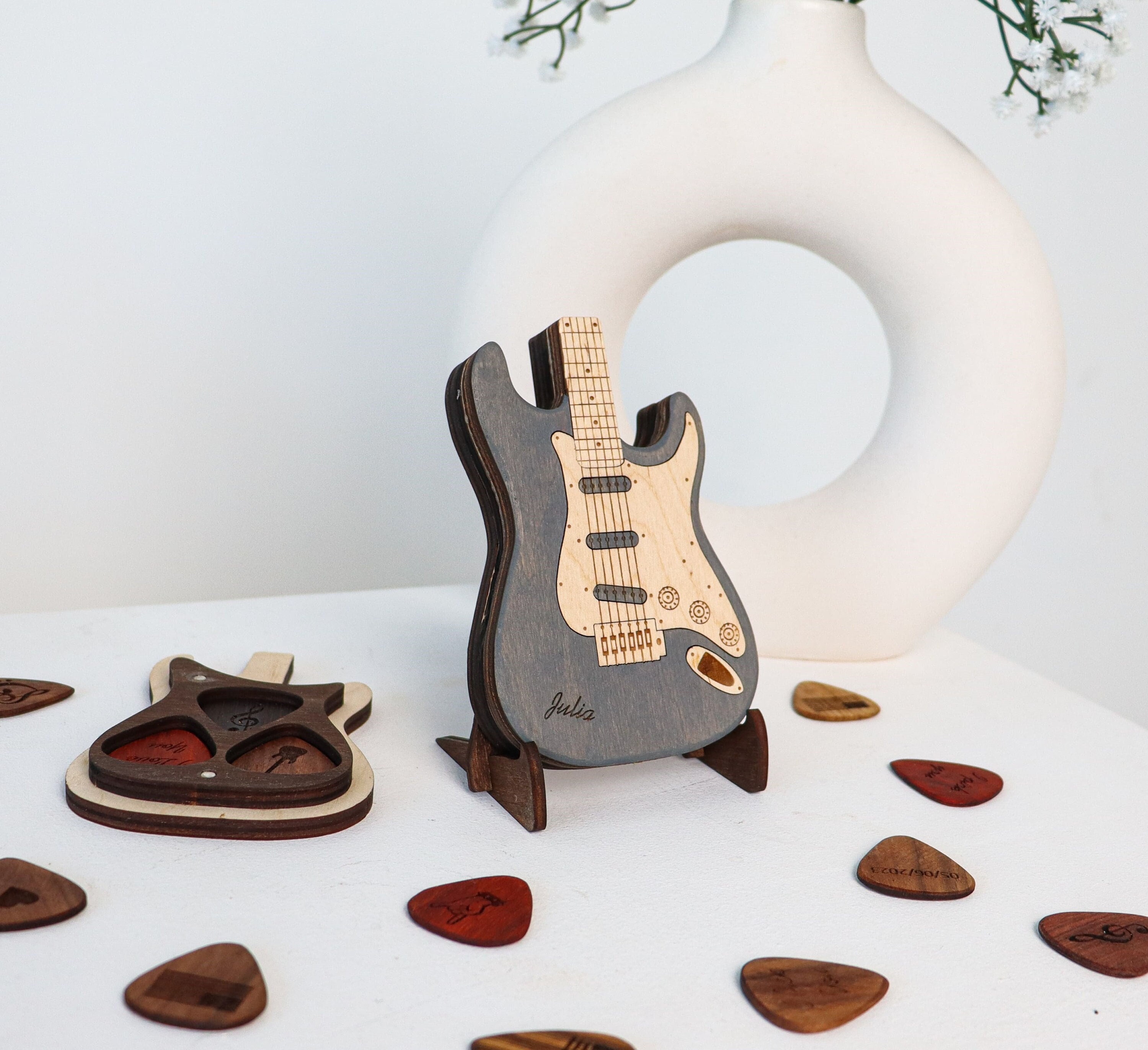 Wooden Guitar Pick Case, Wooden Guitar Pick, Personalized Pick, Gift